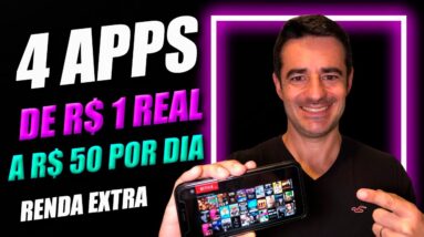 📱 4 APPS PARA GANHAR DINHEIRO NO CELULAR SEM GASTAR NADA