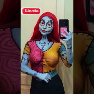 This Halloween costume is a snug fit #Sally #Halloween #halloweenmakeup