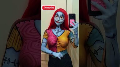 This Halloween costume is a snug fit #Sally #Halloween #halloweenmakeup