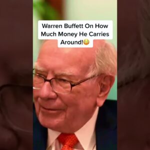 Warren Buffett on how much money is in his wallet! #warrenbuffett #rich #mindset #millionaire